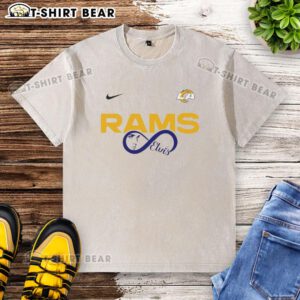 Los Angeles Rams NFL Elvis Presley Loves You fan washed t-shirt featuring vintage design and vibrant team colors.