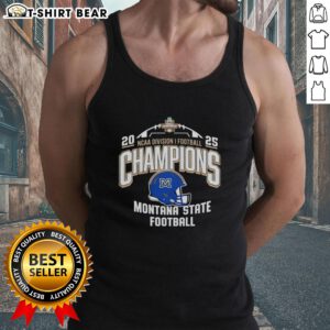 Good Montana State Bobcats NCAA Division I Football Champions 2025 tank top featuring team colors and logo design.