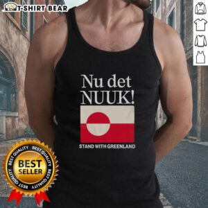 Good Nu Det Nuuk tank top featuring the Greenland flag design, perfect for showing your love for Greenland.