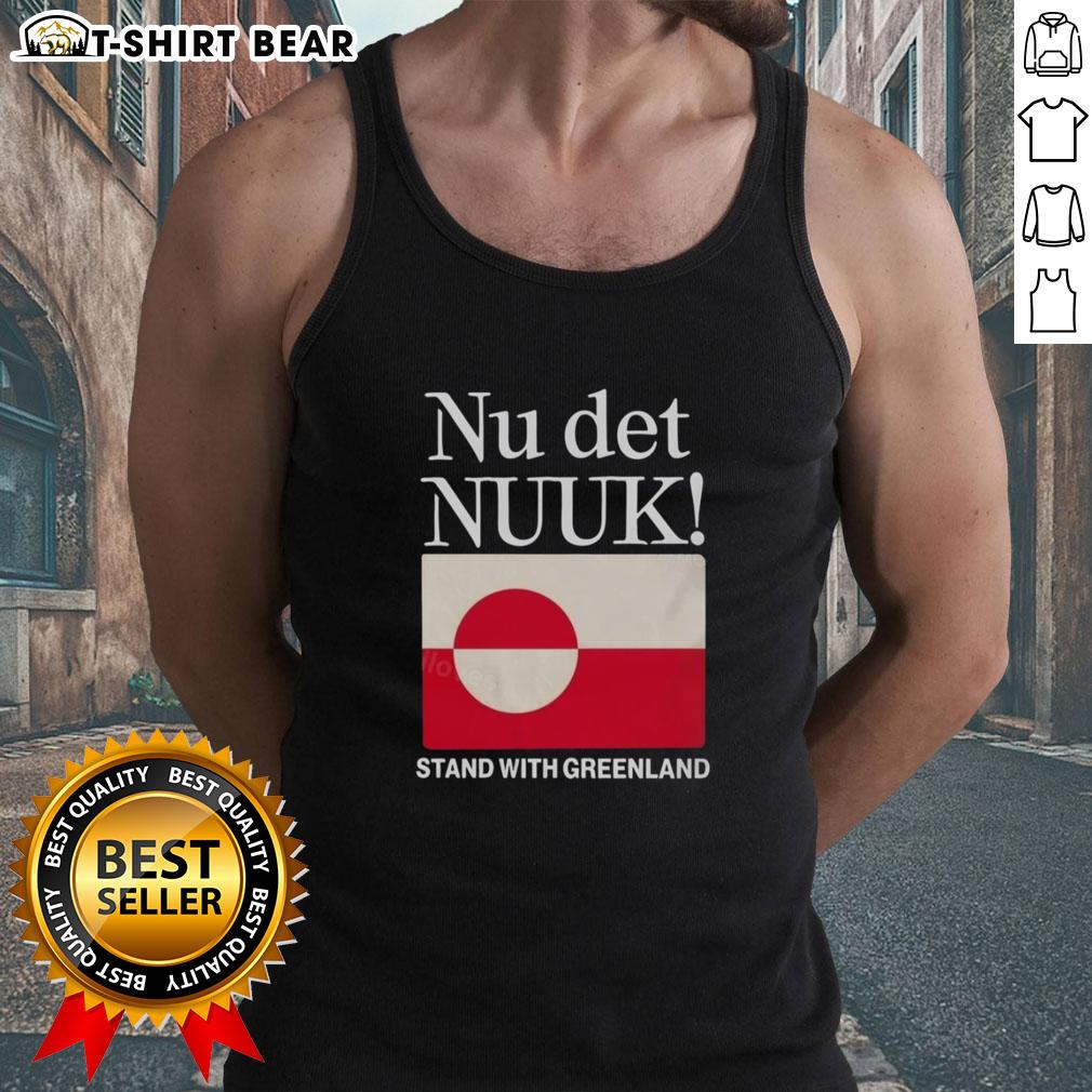 Good Nu Det Nuuk tank top featuring the Greenland flag design, perfect for showing your love for Greenland.
