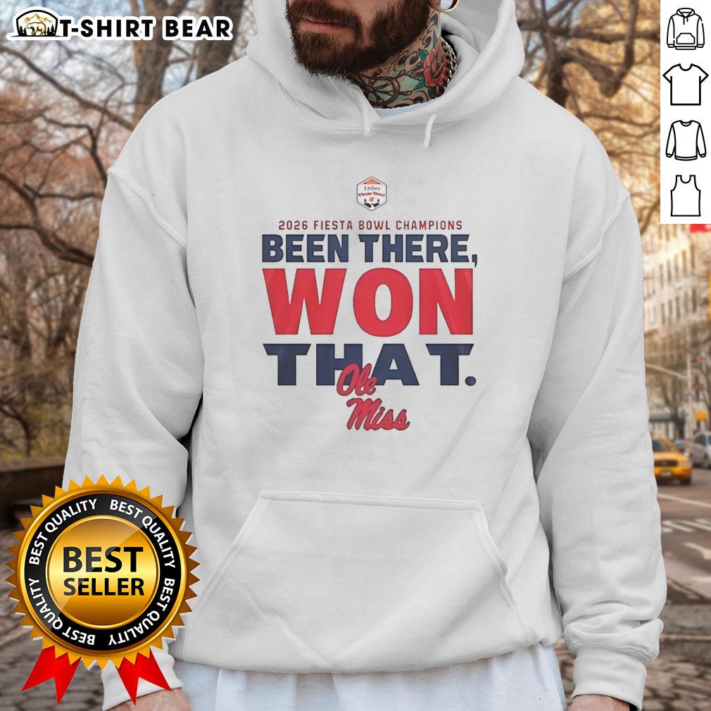 2026 Good Ole Miss Rebels Fiesta Bowl Champions hoodie featuring team colors and logo, perfect for fans.