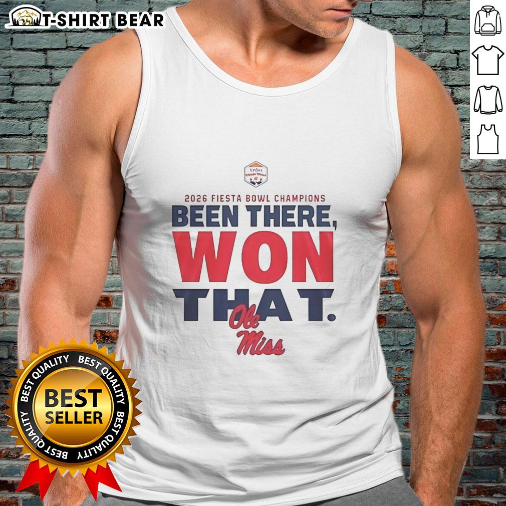 Good Ole Miss Rebels Fiesta Bowl Champions 2026 tank top featuring team colors and logo, perfect for game day style.