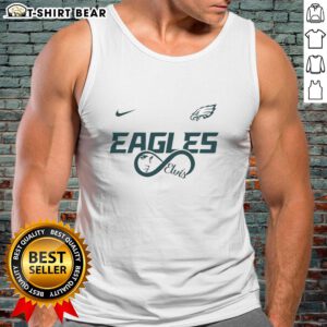 Fan wearing a Good Philadelphia Eagles NFL Elvis Presley Loves You tank top, showcasing team spirit and music passion.