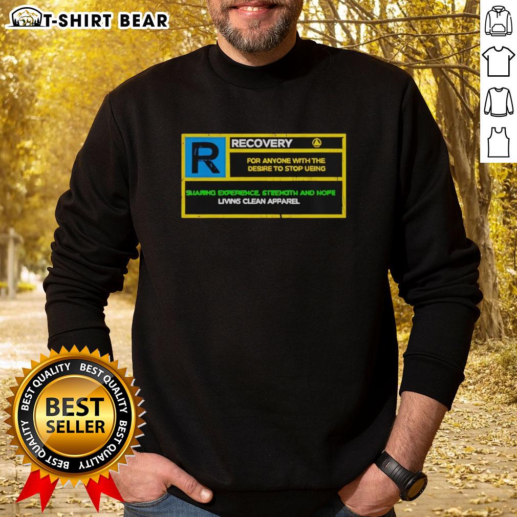 Good Recovery Rated R Sweatshirt in black, featuring a stylish design perfect for fitness enthusiasts and casual wear.