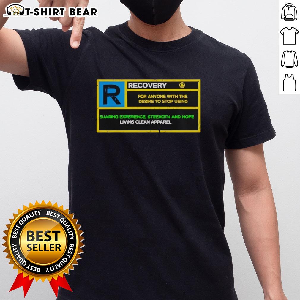 Alt Text: Good Recovery Rated R T-Shirt featuring bold graphics and a comfortable fit for casual wear.