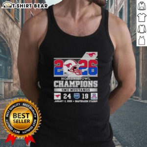 2026 Holiday Bowl champions tank top featuring Good SMU Mustangs defeating Arizona Wildcats design.