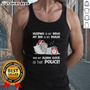 Good Sleeping Is My Drug tank top design with playful text, perfect for sleep enthusiasts and comfort lovers.