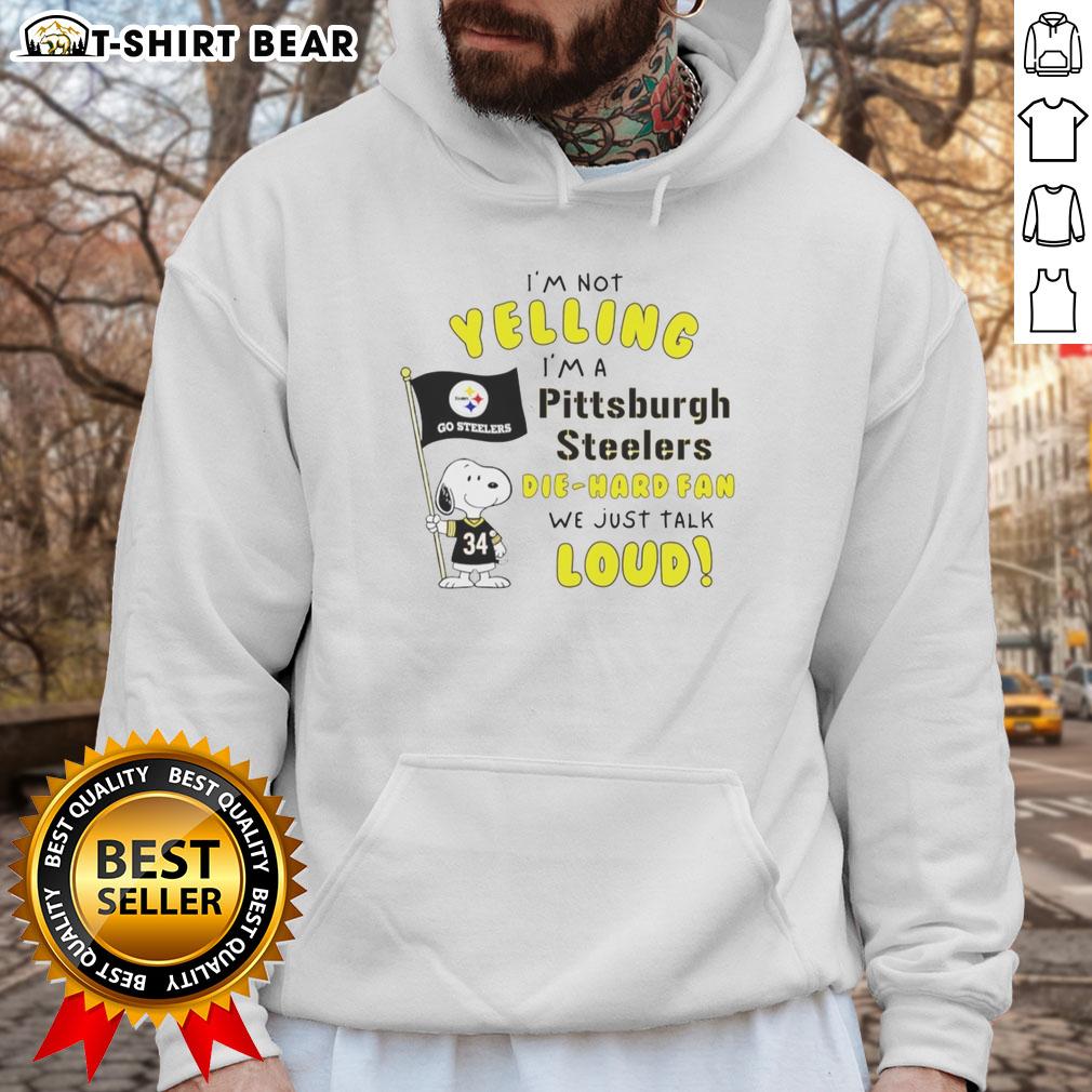 Alt Text: Good Snoopy hoodie for Pittsburgh Steelers die-hard fans, featuring a playful design about passionate sports enthusiasm.