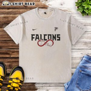 Hot Atlanta Falcons NFL Elvis Presley Loves You fan washed t-shirt featuring vibrant team colors and iconic design.