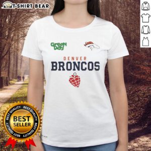 Hot Denver Broncos NFL 2026 Super Bowl Green Day ladies tee featuring vibrant team colors and stylish design.