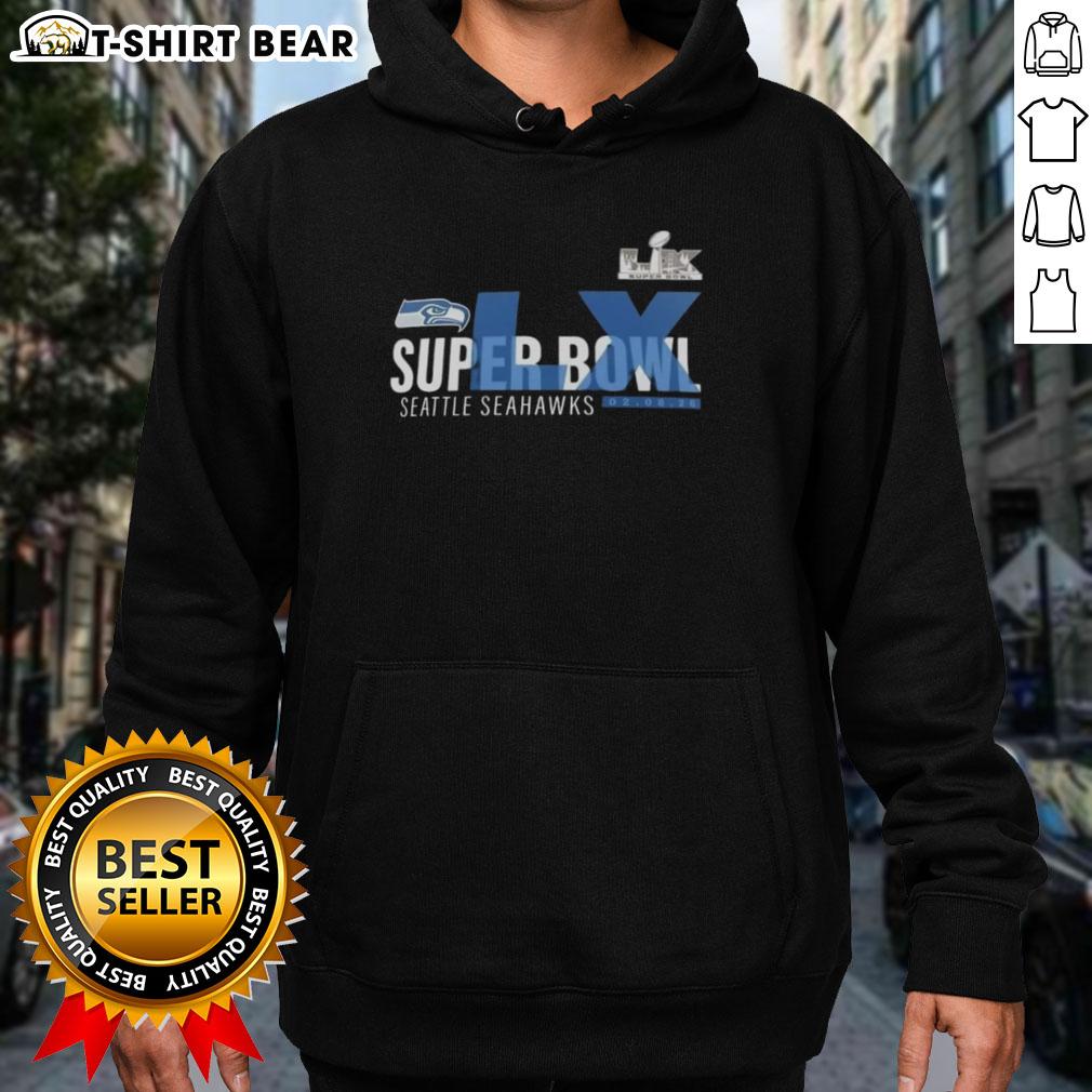 Nice 2026 Seattle Seahawks Super Bowl LX Made It Hoodie in navy blue, featuring team logo and modern design.