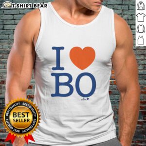 Nice Bo Bichette I Heart Bo tank top featuring vibrant graphics and a stylish design for baseball fans.