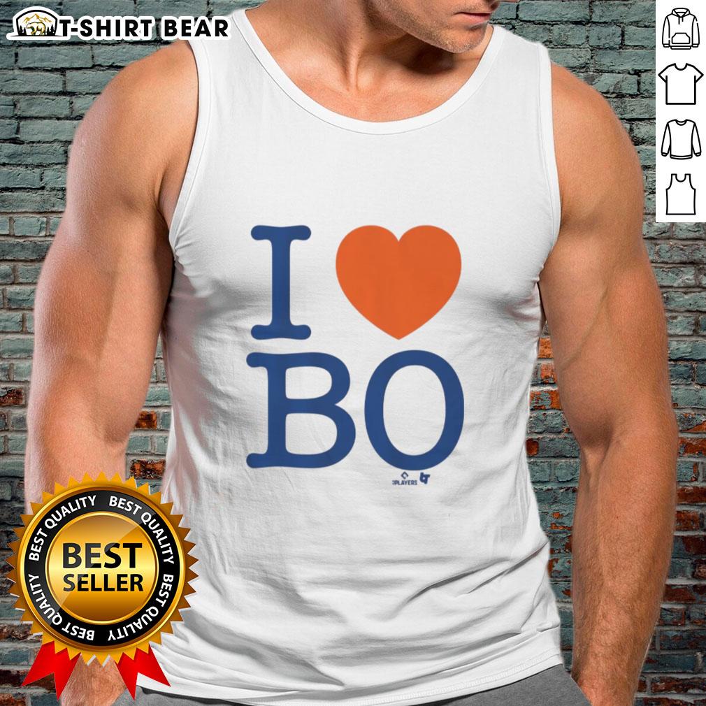 Nice Bo Bichette I Heart Bo tank top featuring vibrant graphics and a stylish design for baseball fans.