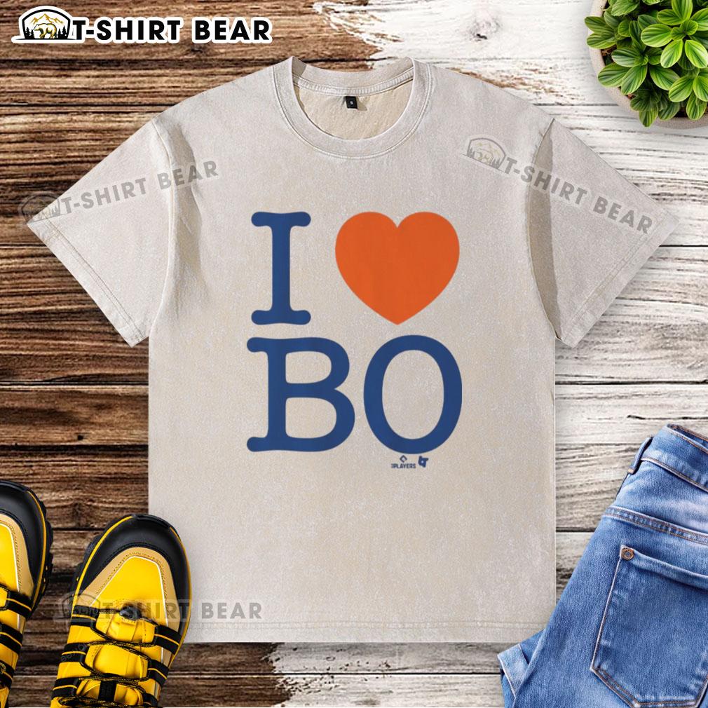 Nice Bo Bichette I Heart Bo washed t-shirt featuring a stylish design and vibrant colors, perfect for baseball fans.
