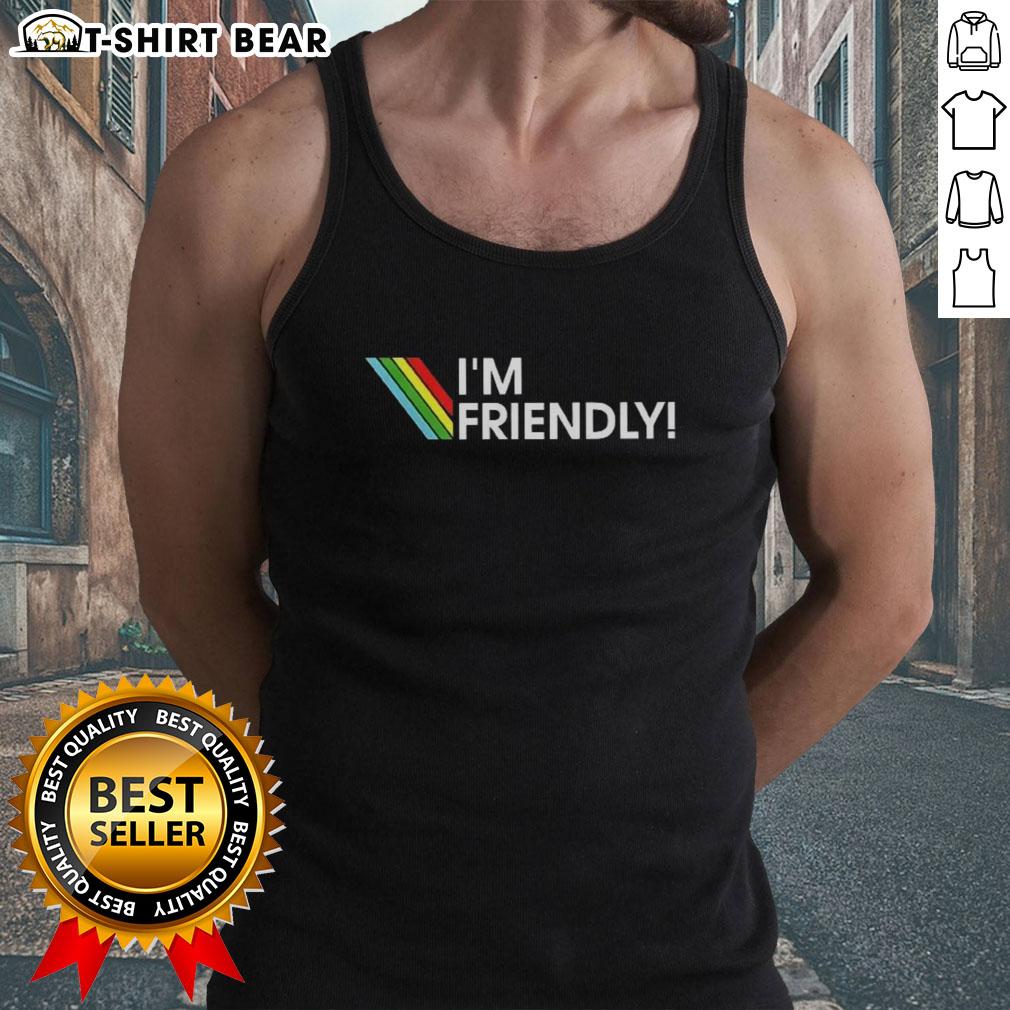 Stylish Nice I'm Friendly Arc Raiders logo tank top for fans, featuring a vibrant design perfect for casual wear.