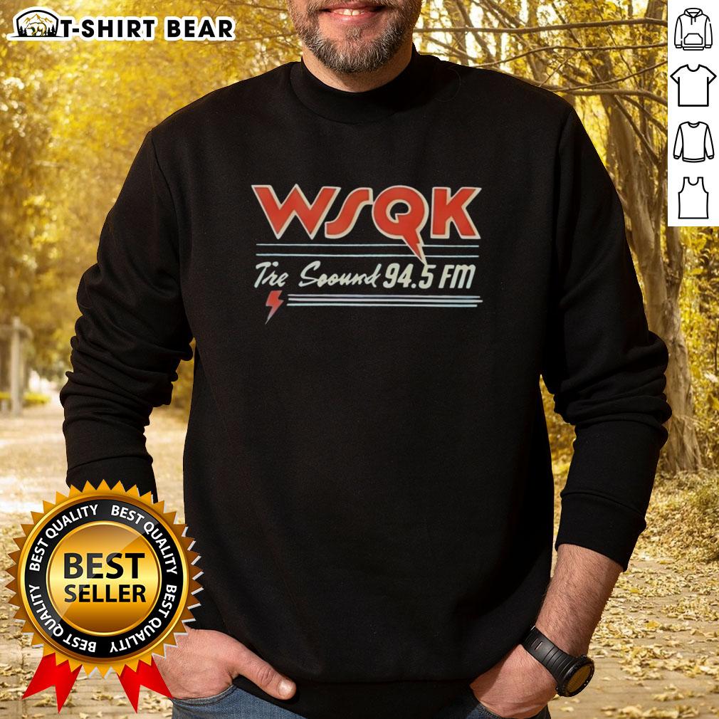 Nice Lucas Sinclair WSQK 94.5 FM sweatshirt featuring a stylish design and vibrant colors for fans of the radio station.