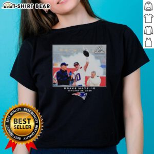 Drake Maye NFL 2026 photo featuring a stylish New England Patriots ladies tee, perfect for fans and fashion lovers.