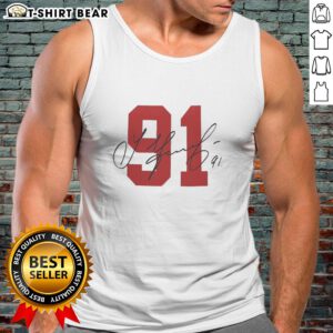 Nice Signature 91 Sergei Fedorov Detroit Red Wings tank top featuring bold team colors and iconic player design.