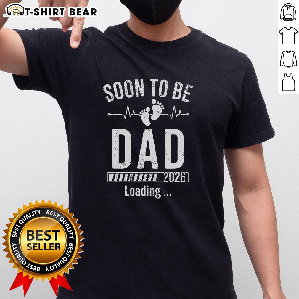Nice Soon To Be Dad Est 2026 Loading T-Shirt featuring a stylish design for expectant fathers celebrating their journey.
