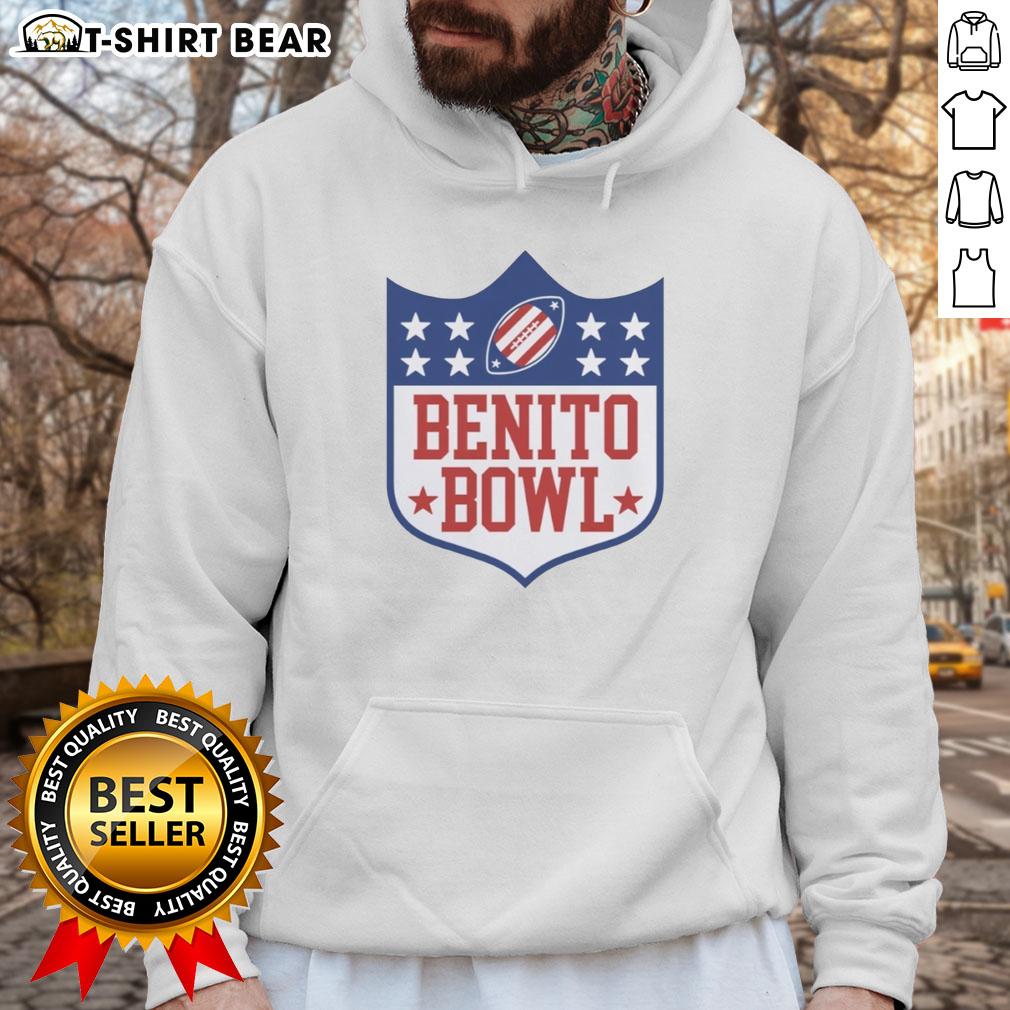 Official Benito Bowl hoodie featuring Bad Bunny design, perfect for fans of the artist and sports enthusiasts.