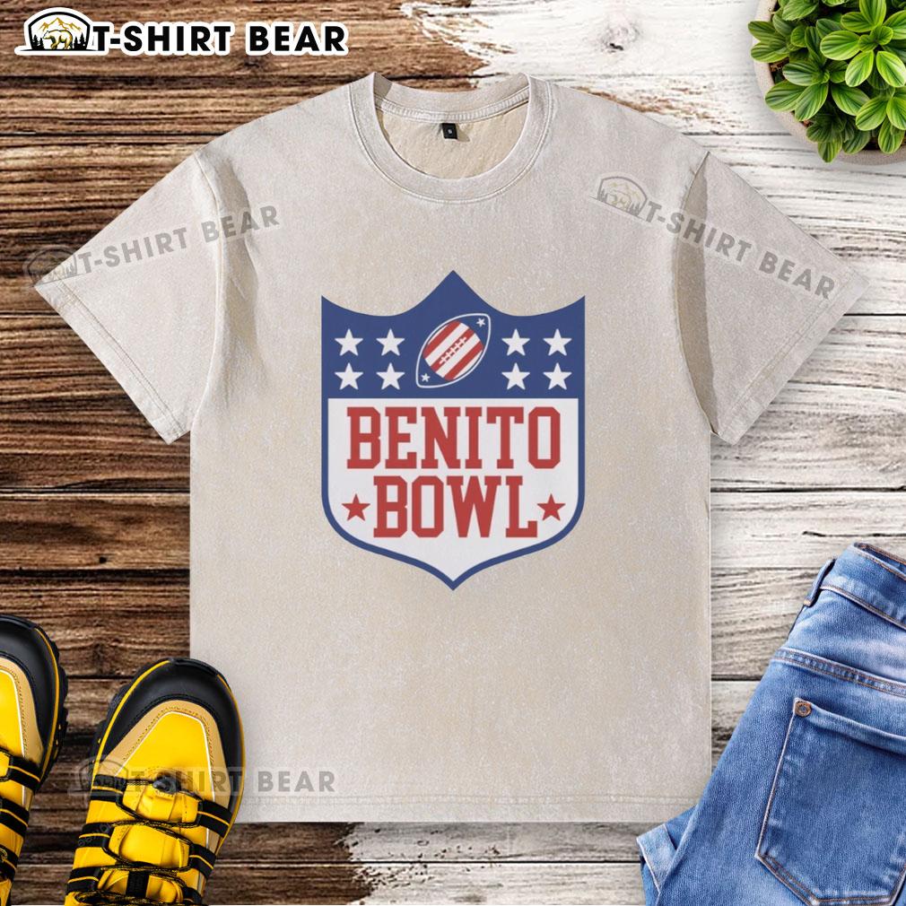 Official Benito Bowl Bad Bunny's washed t-shirt featuring vibrant graphics and stylish design, perfect for fans.