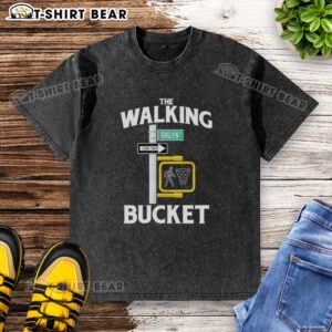 Official Brooklyn Nets The Walking Bucket washed t-shirt featuring team logo and stylish design for fans.
