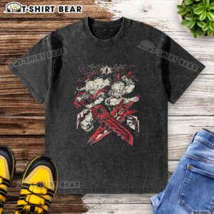 Official Crossing Blades Anime washed t-shirt featuring vibrant graphics and a relaxed fit, perfect for anime fans.