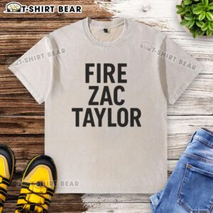 Official Fire Zac Taylor Washed T-Shirt featuring a trendy design for fans of the Cincinnati Bengals head coach.