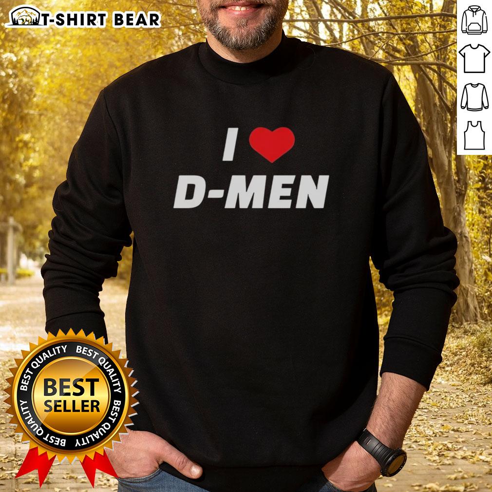 Official I Love D Men Sweatshirt in navy blue, showcasing stylish design perfect for casual wear and D Men fans.