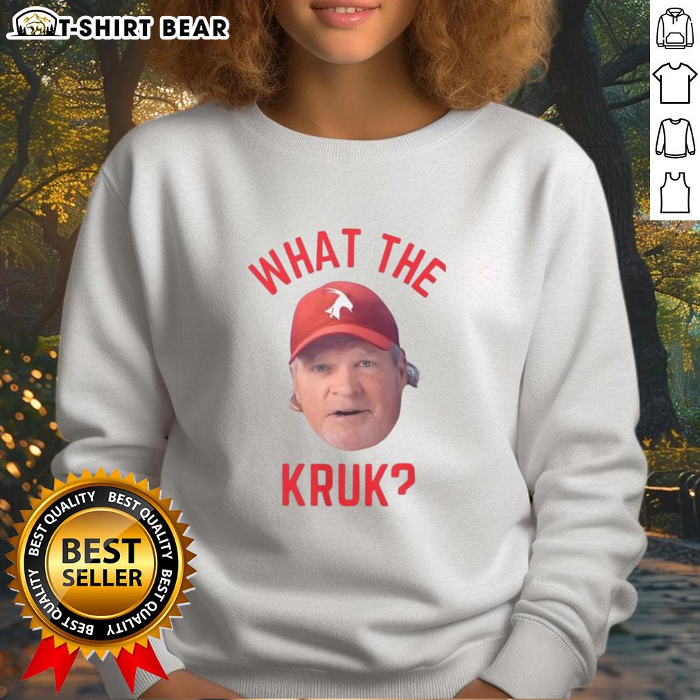 Official John Kruk Philadelphia Phillies MLB sweatshirt featuring a large face graphic, perfect for fans and collectors.
