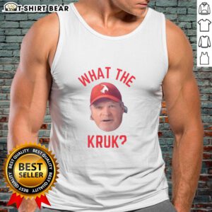 Official John Kruk Philadelphia Phillies MLB Big Face Tank Top showcasing a bold graphic of Kruk's iconic face.