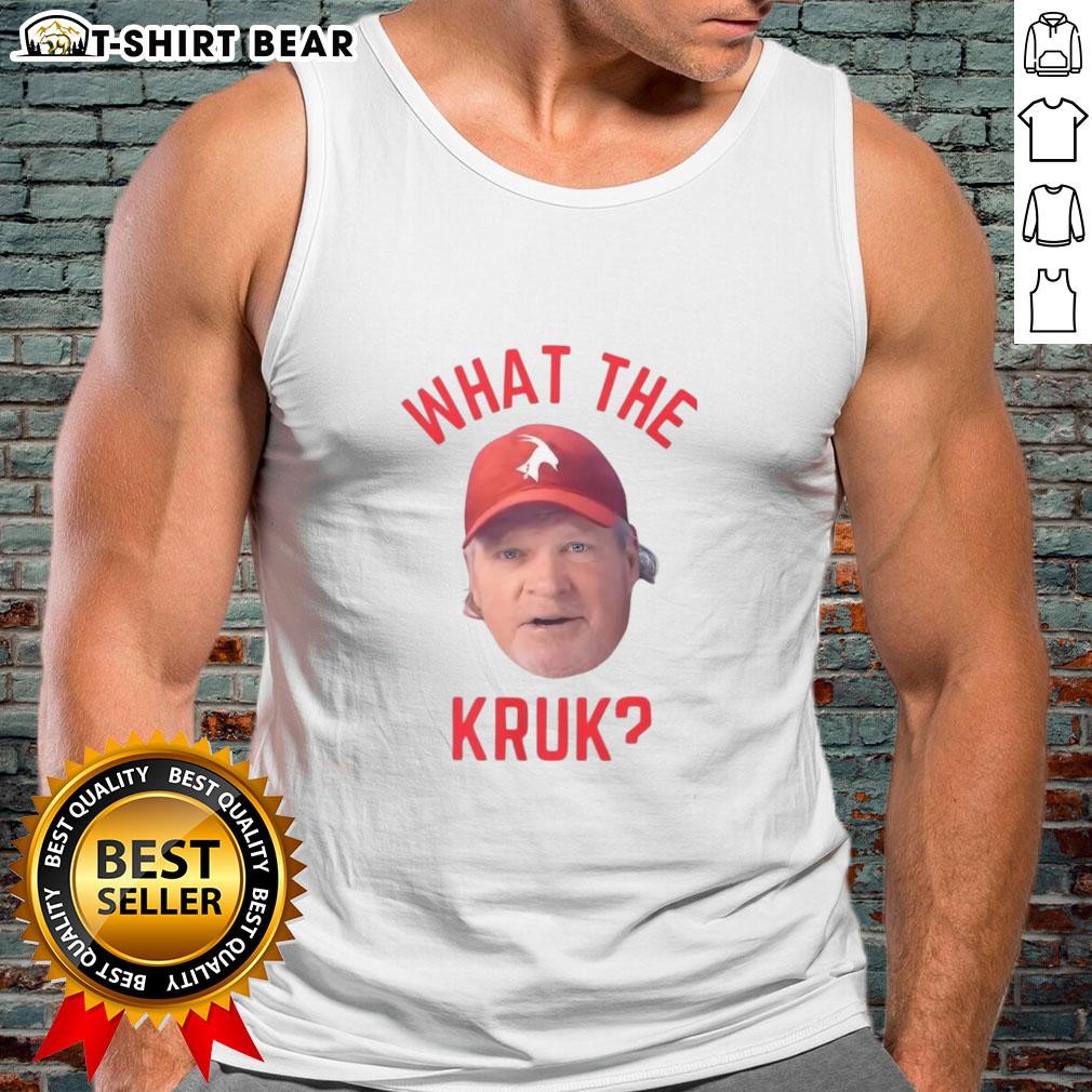 Official John Kruk Philadelphia Phillies MLB Big Face Tank Top showcasing a bold graphic of Kruk's iconic face.