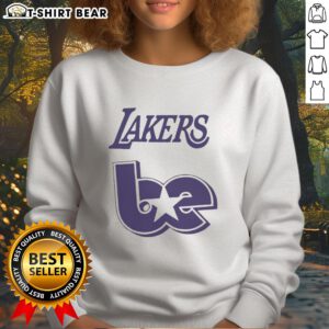 Official Lakers Be X Billie Eilish basketball sweatshirt featuring vibrant graphics and a stylish design for fans.