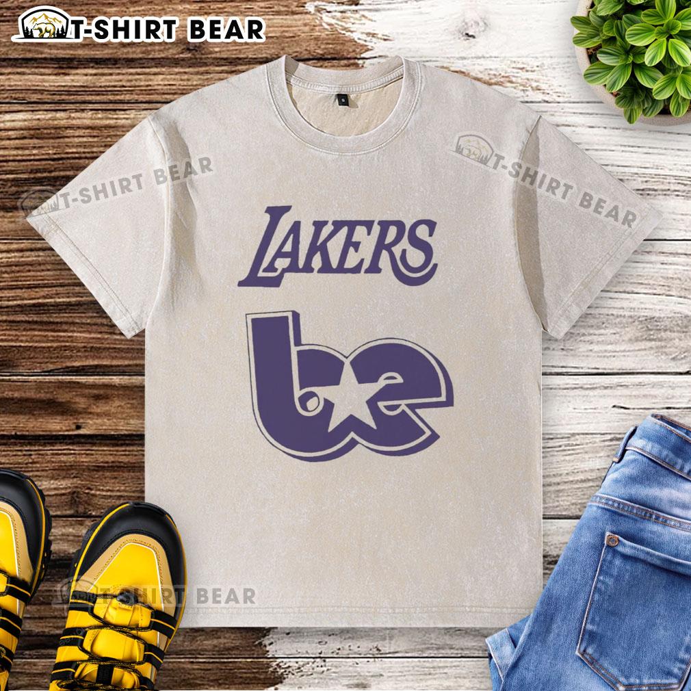 Official Lakers Be X Billie Eilish basketball washed t-shirt featuring bold graphics and a trendy design.