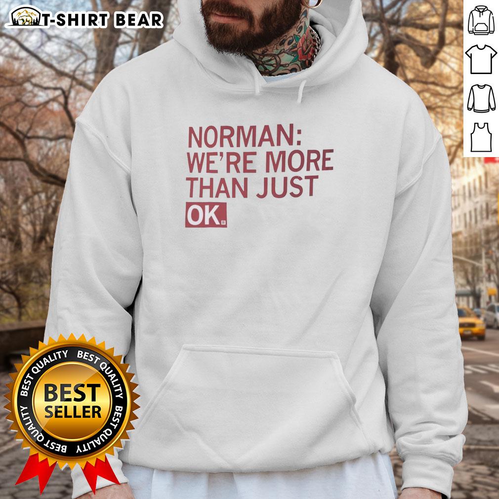 Official Norman Were More Than Just Ok Hoodie in black, showcasing trendy design and comfortable fit for casual wear.