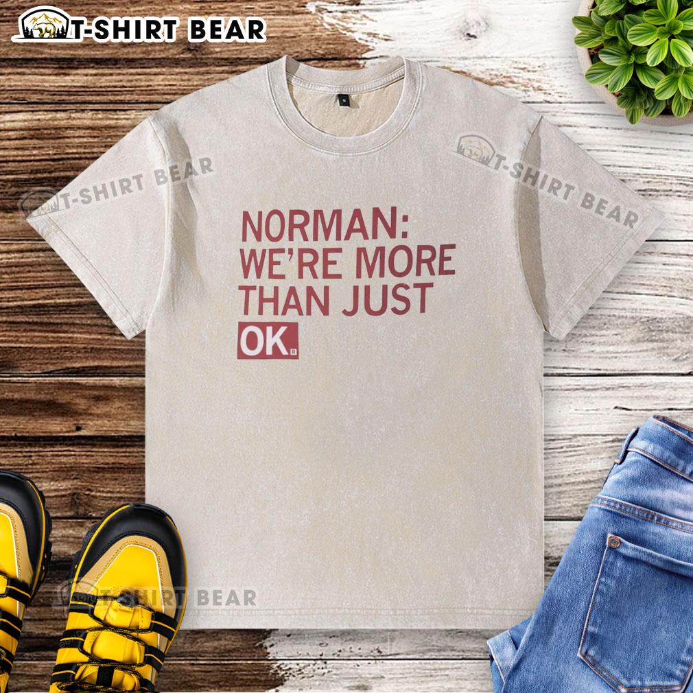 Official Norman Were More Than Just OK washed t-shirt in a stylish design, perfect for casual outfits and fans.