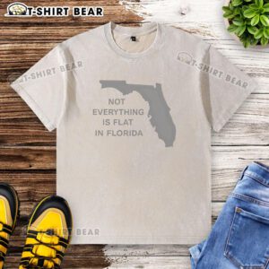 Official Florida State 'Not Everything Is Flat' washed t-shirt showcasing vibrant colors and unique design for fans.
