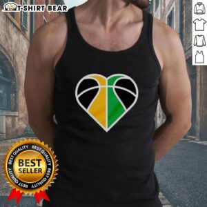 Alt Text: Official Utah Jazz Basketball Heart Logo Tank Top featuring team colors and logo for fans and athletes.