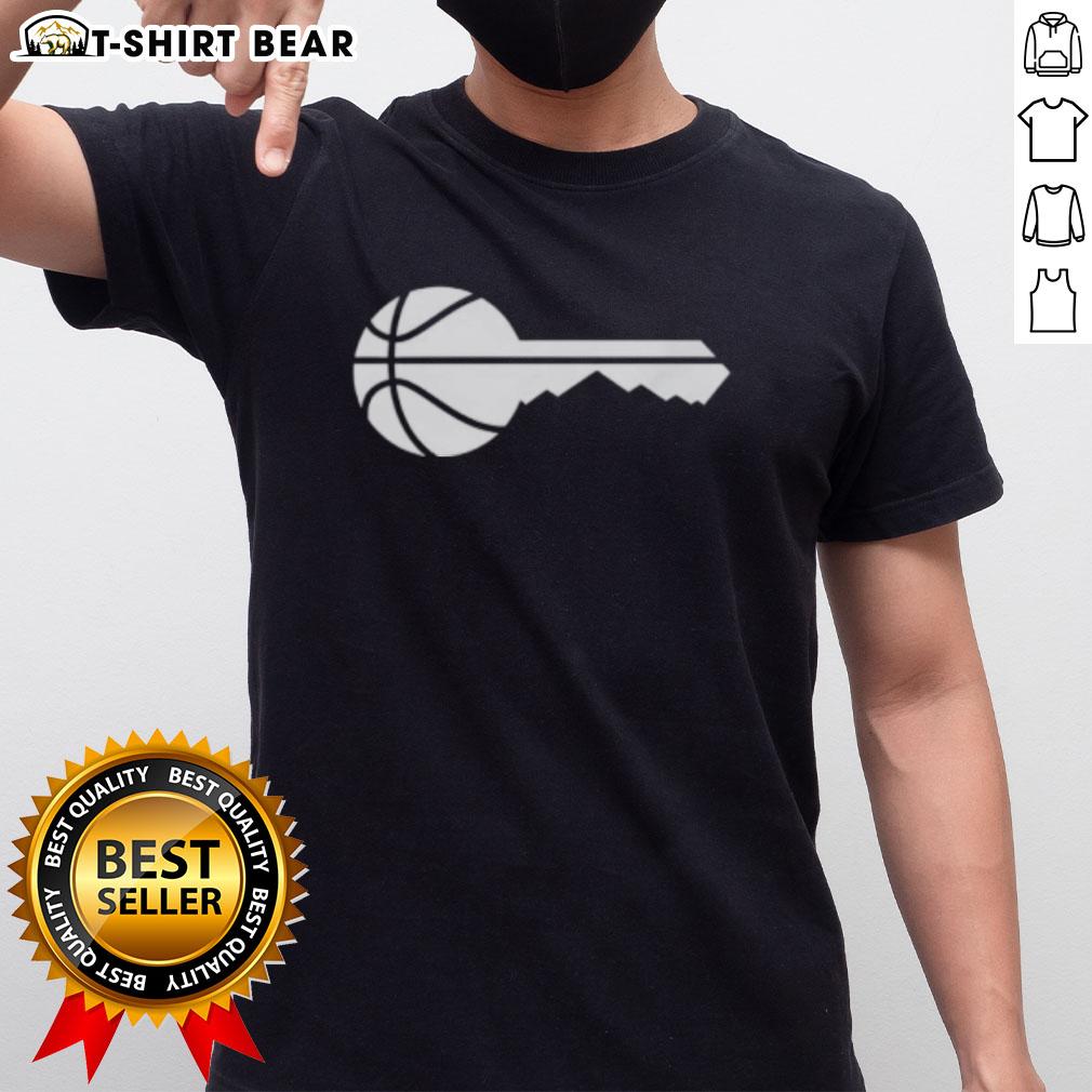 Official Utah Jazz Basketball Key Logo T-Shirt featuring vibrant team colors and iconic logo design for fans.