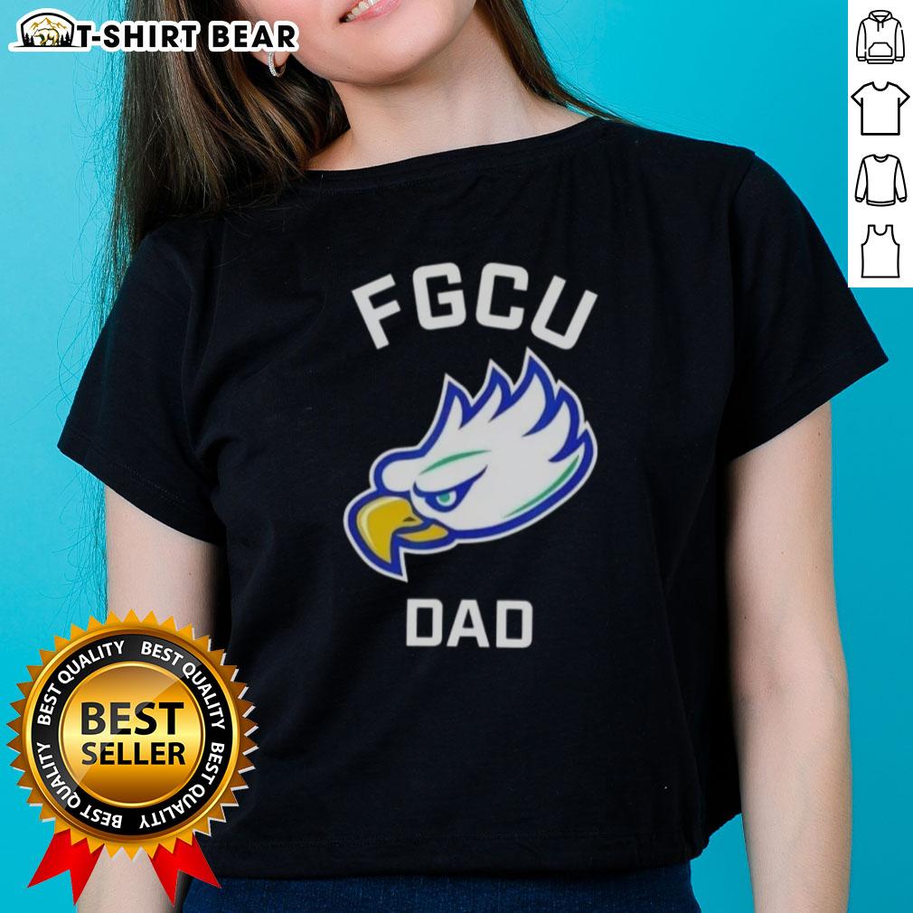 Original Florida Gulf Coast University FGCU Eagles arched dad ladies tee in vibrant colors, perfect for FGCU fans.