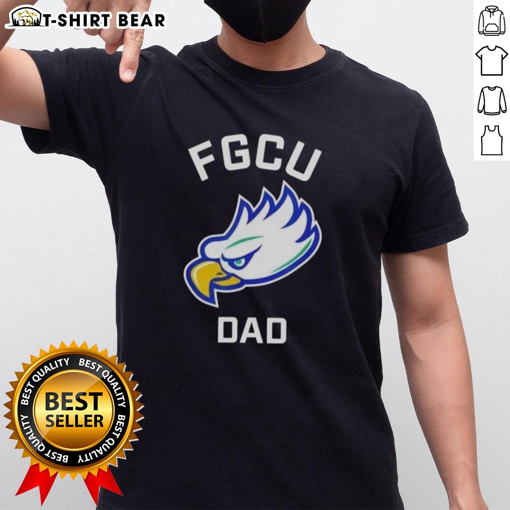 Alt Text: Original Florida Gulf Coast University FGCU Eagles arched dad t-shirt in green with white lettering, perfect for fans.