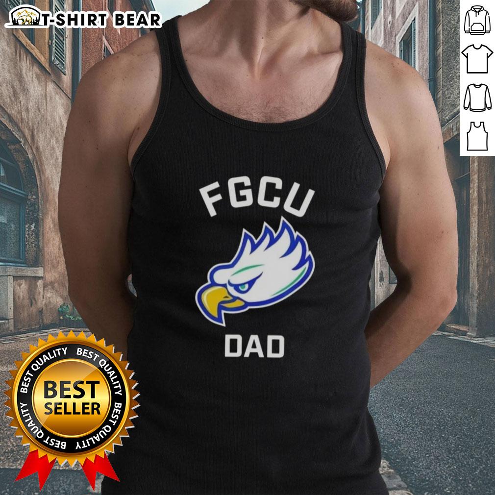 Alt Text: FGCU Eagles arched dad tank top in original design, perfect for Florida Gulf Coast University fans and summer wear.