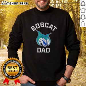 Alt Text: Original Georgia College GCSU Bobcats arched dad logo sweatshirt in navy blue, perfect for proud alumni and fans.