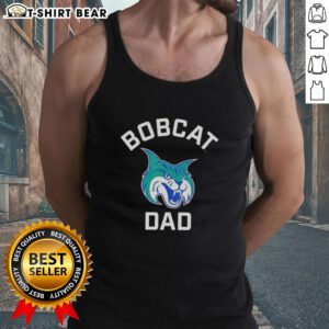 Alt Text: Original Georgia College GCSU Bobcats arched dad logo tank top featuring a stylish design for fans and alumni.