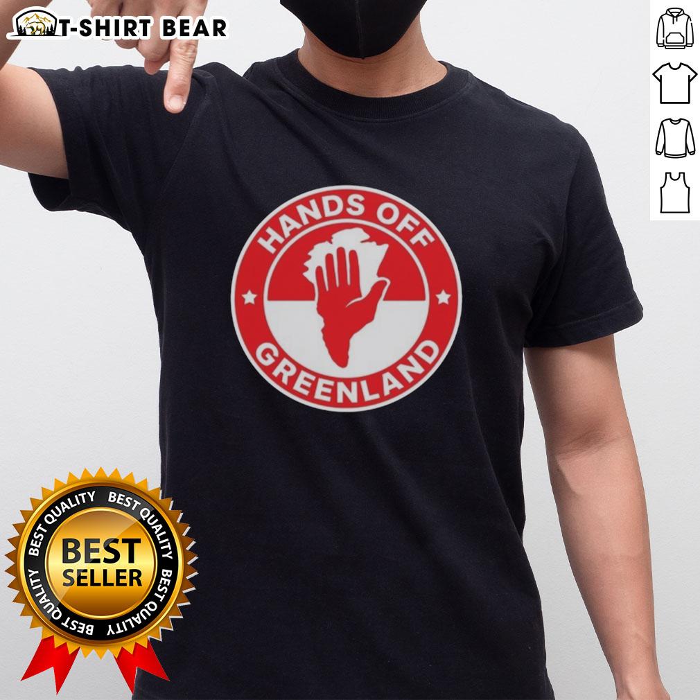 Original Greenland Hands Off Logo T-Shirt featuring a bold logo design, perfect for casual wear and eco-conscious fashion.