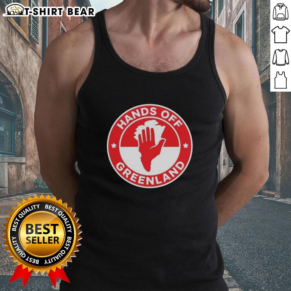 Original Greenland Hands Off Logo Tank Top featuring a stylish design for eco-conscious fashion enthusiasts.