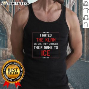 Original I Hated The Klan tank top featuring bold graphics, perfect for making a statement in style.