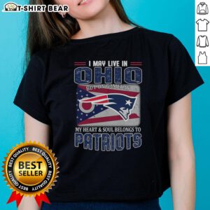 Ohio tee featuring New England Patriots flag, perfect for game day, showcasing team pride and spirit.