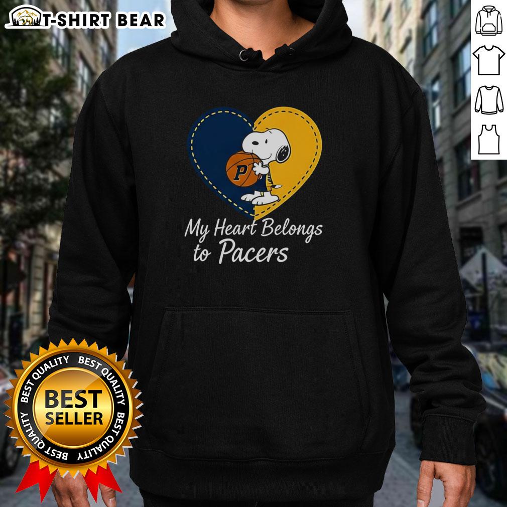 Original Indiana Pacers X Snoopy Cartoon Valentine 2026 Hoodie featuring vibrant graphics and a playful design.