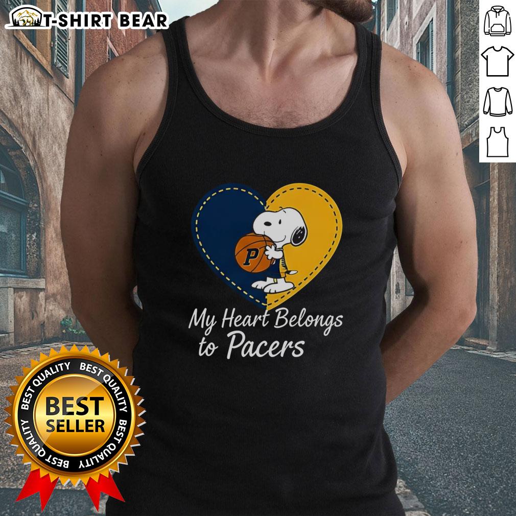 Original Indiana Pacers X Snoopy Cartoon Valentine 2026 tank top featuring vibrant graphics and a playful design.